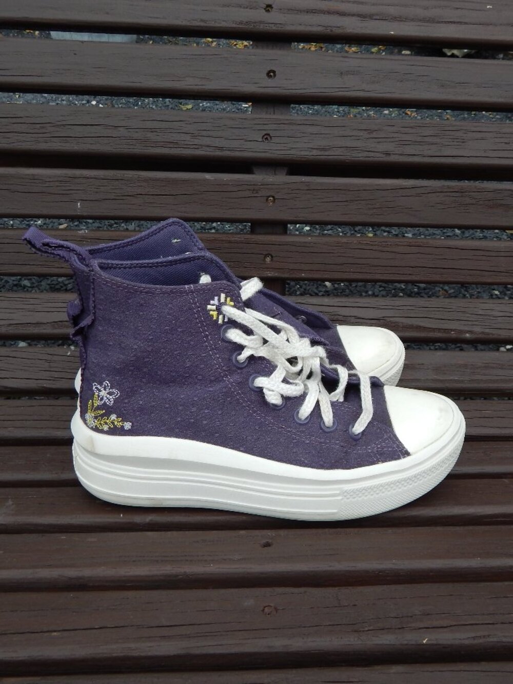 Converse Chuck Taylor Move Platform Shoes Women’s 6.5 High Lilac Canvas A05070C